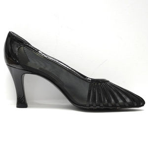 Vintage 90s Black Sheer Mesh Sesto Meucci Heels